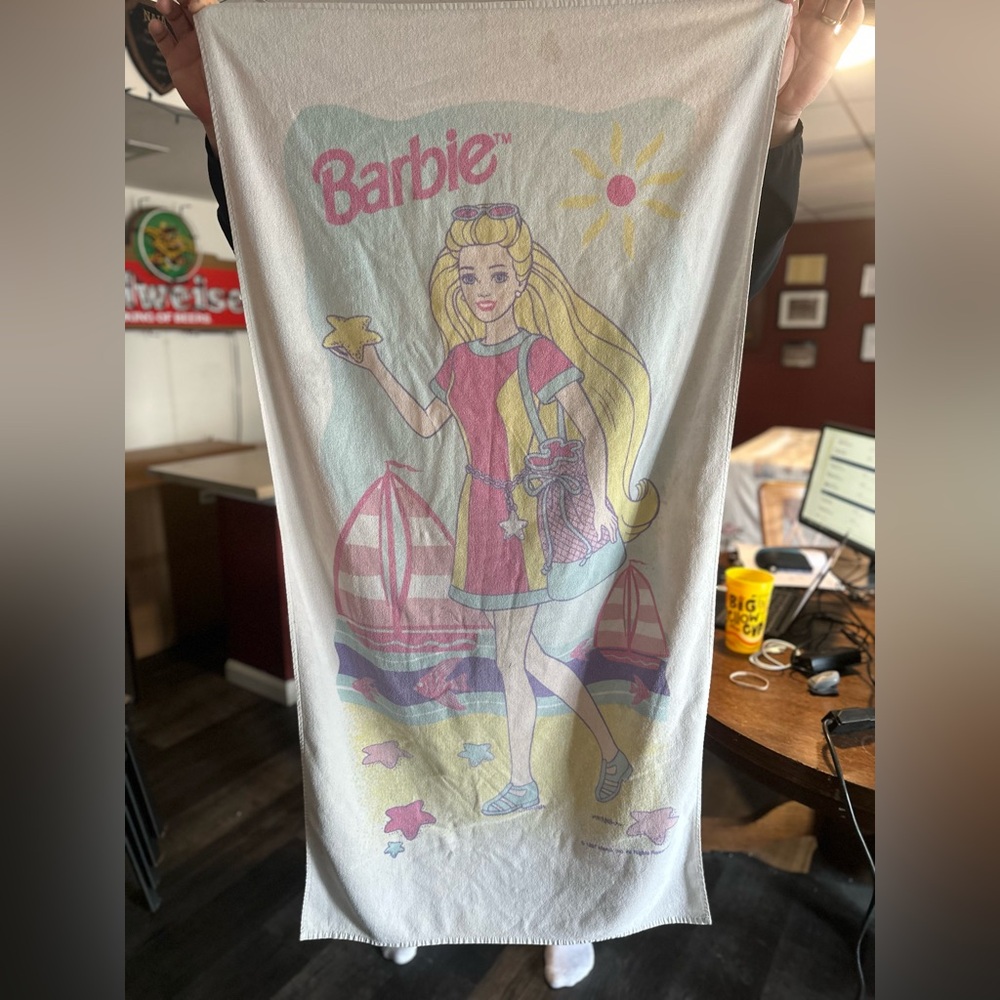 Vintage Barbie 1997 beach towel
